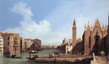 Canaletto Painting - Gran Canal desde Santa Maria Della Carita hasta el Bacino Di San Marco Canaletto